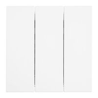 Выключатель трехклавишный Мия (белая магнолия) / Stekker RSW10-3108-01