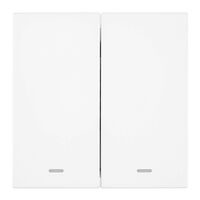 Выключатель двухклавишный c индикатором Мия (белая магнолия) / Stekker RSW10-3102-01