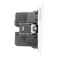 Выключатель двухклавишный c индикатором Мия (белая магнолия) / Stekker RSW10-3102-01