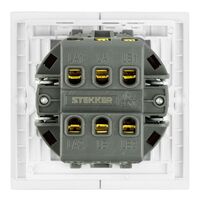 Переключатель двуклавишный Мия (белая магнолия) / Stekker RSW10-3107-01