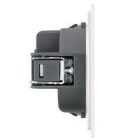 Розетка без заземления с защитной шторкой Мия (белая магнолия) / Stekker RST16-3109-01