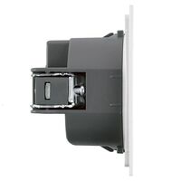 Розетка с заземлением и защитной шторкой Мия (белая магнолия) / Stekker RST16-3110-01