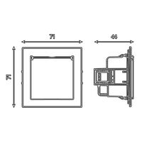 Розетка с заземлением, защитными шторками и крышкой Мия (белая магнолия) / Stekker RST16-3112-01