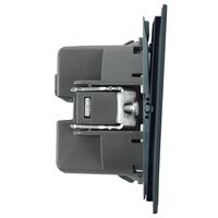 Выключатель одноклавишный Мия (черный бархат) / Stekker RSW10-3103-05