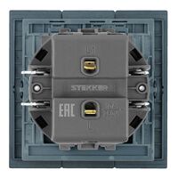 Выключатель одноклавишный Мия (черный бархат) / Stekker RSW10-3103-05