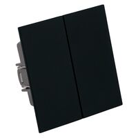 Выключатель двухклавишный Мия (черный бархат) / Stekker RSW10-3104-05