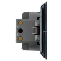 Выключатель двухклавишный Мия (черный бархат) / Stekker RSW10-3104-05