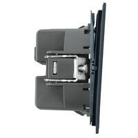 Выключатель двухклавишный Мия (черный бархат) / Stekker RSW10-3104-05