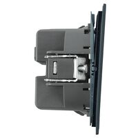 Выключатель трехклавишный Мия (черный бархат) / Stekker RSW10-3108-05