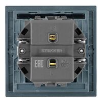 Выключатель одноклавишный c индикатором Мия (черный бархат) / Stekker RSW10-3101-05