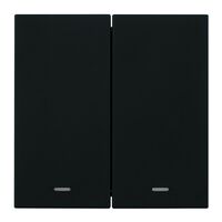 Выключатель двухклавишный c индикатором Мия (черный бархат) / Stekker RSW10-3102-05