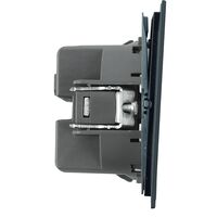 Переключатель одноклавишный Мия (черный бархат) / Stekker RSW10-3105-05