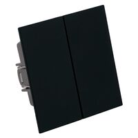 Переключатель двухклавишный Мия (черный бархат) / Stekker RSW10-3107-05