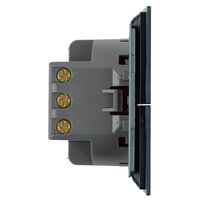 Переключатель двухклавишный Мия (черный бархат) / Stekker RSW10-3107-05