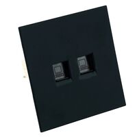 Розетка RJ-45 двойная Мия (черный бархат) / Stekker RST00-3111-05