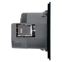 Розетка с заземлением, защитными шторками и USB тип A+C Мия (черный бархат) / Stekker RST16-3119-05