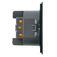 Розетка с заземлением и защитными шторками Мия (черный бархат) / Stekker RST16-3110-05