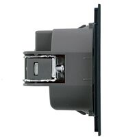 Розетка с заземлением и защитными шторками Мия (черный бархат) / Stekker RST16-3110-05