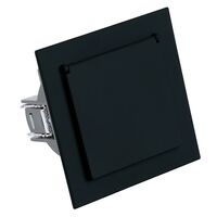 Розетка с заземлением, защитными шторками и крышкой Мия (черный бархат) / Stekker RST16-3112-05