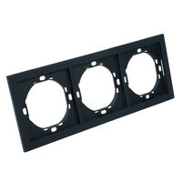 Рамка на 3 поста Мия (черный бархат) / Stekker PFR00-3003-05