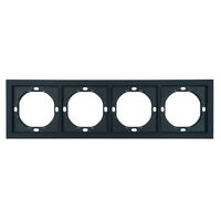 Рамка на 4 поста Мия (черный бархат) / Stekker PFR00-3004-05