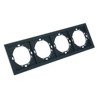 Рамка на 4 поста Мия (черный бархат) / Stekker PFR00-3004-05