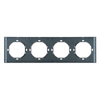 Рамка на 4 поста Мия (черный бархат) / Stekker PFR00-3004-05