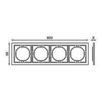 Рамка на 4 поста Мия (черный бархат) / Stekker PFR00-3004-05