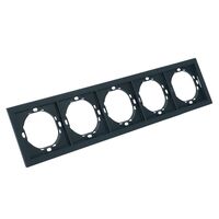 Рамка на 5 постов Мия (черный бархат) / Stekker PFR00-3005-05