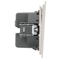 Выключатель одноклавишный Мия (пудровый жемчуг) / Stekker RSW10-3103-08