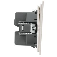 Выключатель двухклавишный Мия (пудровый жемчуг) / Stekker RSW10-3104-08