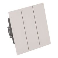 Выключатель трехклавишный Мия (пудровый жемчуг) / Stekker RSW10-3108-08