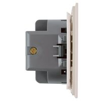 Выключатель одноклавишный c индикатором Мия (пудровый жемчуг) / Stekker RSW10-3101-08