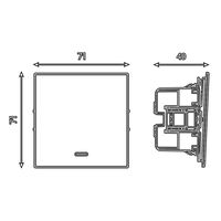 Выключатель одноклавишный c индикатором Мия (пудровый жемчуг) / Stekker RSW10-3101-08