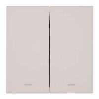 Выключатель двухклавишный c индикатором Мия (пудровый жемчуг) / Stekker RSW10-3102-10