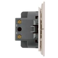 Выключатель двухклавишный c индикатором Мия (пудровый жемчуг) / Stekker RSW10-3102-10