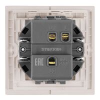 Переключатель одноклавишный Мия (пудровый жемчуг) / Stekker RSW10-3105-08