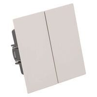 Переключатель двухклавишный Мия (пудровый жемчуг) / Stekker RSW10-3107-08