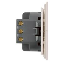 Переключатель двухклавишный Мия (пудровый жемчуг) / Stekker RSW10-3107-08