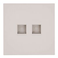 Розетка RJ-45 двойная Мия (пудровый жемчуг) / Stekker RST00-3111-08