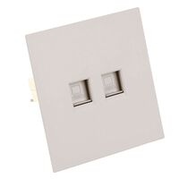 Розетка RJ-45 двойная Мия (пудровый жемчуг) / Stekker RST00-3111-08