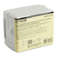 Розетка с заземлением и крышкой Велена (серый/графит) / Stekker PST16-11-54