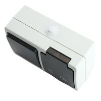 Блок: розетка с/з и крышкой и выключатель одноклавишный Велена (серый/графит) / Stekker PST16-11-54/10-111-54