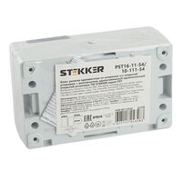 Блок: розетка с/з и крышкой и выключатель одноклавишный Велена (серый/графит) / Stekker PST16-11-54/10-111-54