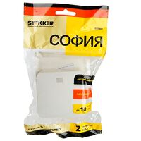 Выключатель одноклавишный с подсветкой София (белый) / Stekker MSW10-11-20-01