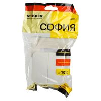 Выключатель двухклавишный София (белый) / Stekker MSW10-20-01