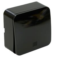 Выключатель одноклавишный с подсветкой София (черный) / Stekker MSW10-11-20-02