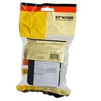 Выключатель одноклавишный с подсветкой София (черный) / Stekker MSW10-11-20-02