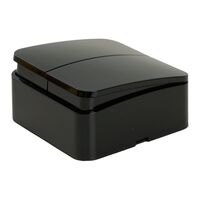 Выключатель двухклавишный София (черный) / Stekker MSW10-20-02