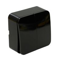 Выключатель двухклавишный София (черный) / Stekker MSW10-20-02